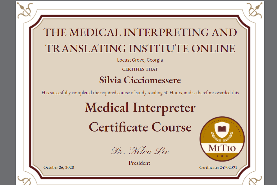 Curso online de intérprete médico